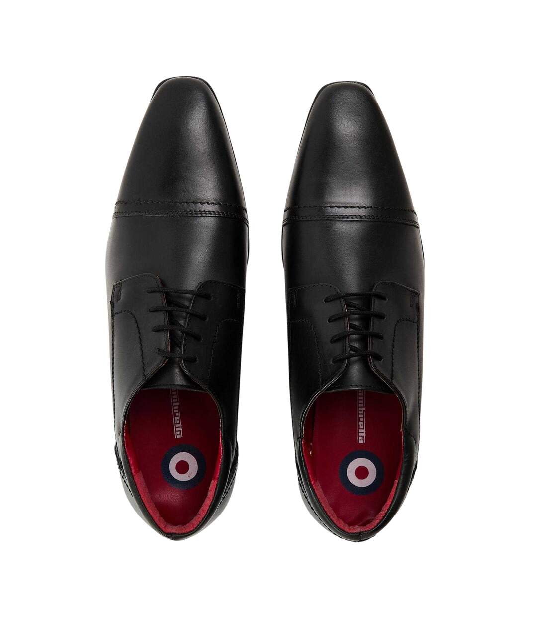 Mens Plain Low Cut Trainers Black Lambretta-3