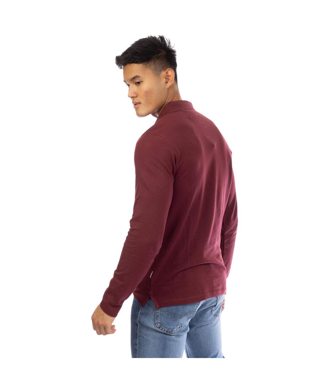 Polo Manches Longues Glasby Homme Bordeaux Peter Werth-3