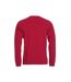 Clique Unisex Adult Classic Plain Round Neck Sweatshirt (Red) - UTUB198