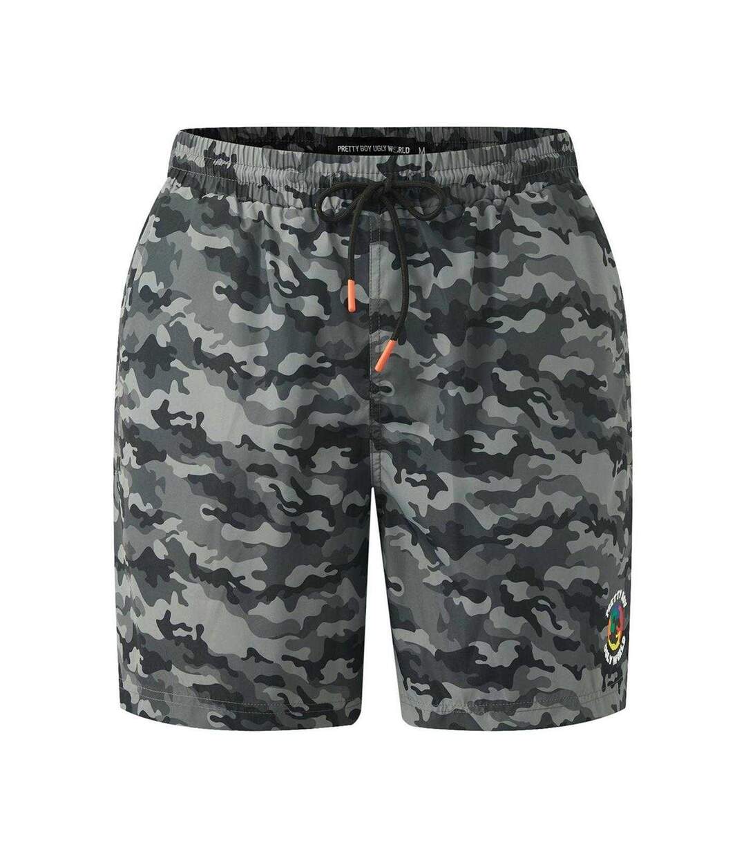 Short De Bain Motif/style Camouflage Homme Gris Pretty Boy Ugly World-1