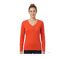 Tee-shirt MAYFLOWER NATALI1 orange à col V boutonné : l'énergie du pur coton-1