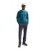 Mens Tonal Logo Ribbed Collar Raglan Sweatshirt Medium Blue Boss-1