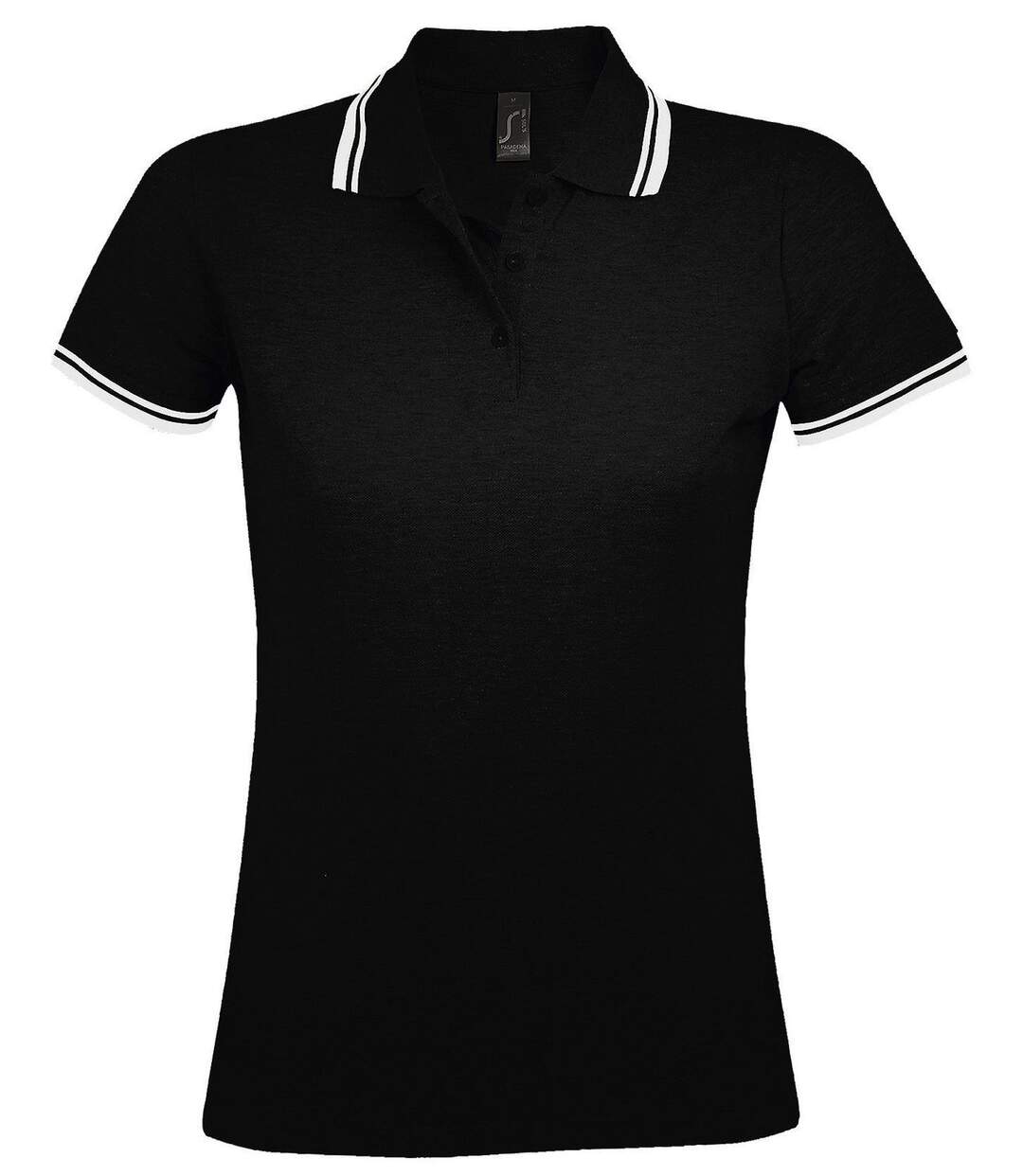 Polo femme - 00578 - noir et blanc