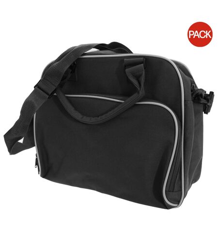 Lot De 2  Sac De Danse Messager 15 Litres Taille Unique Noir Blanc Bagbase