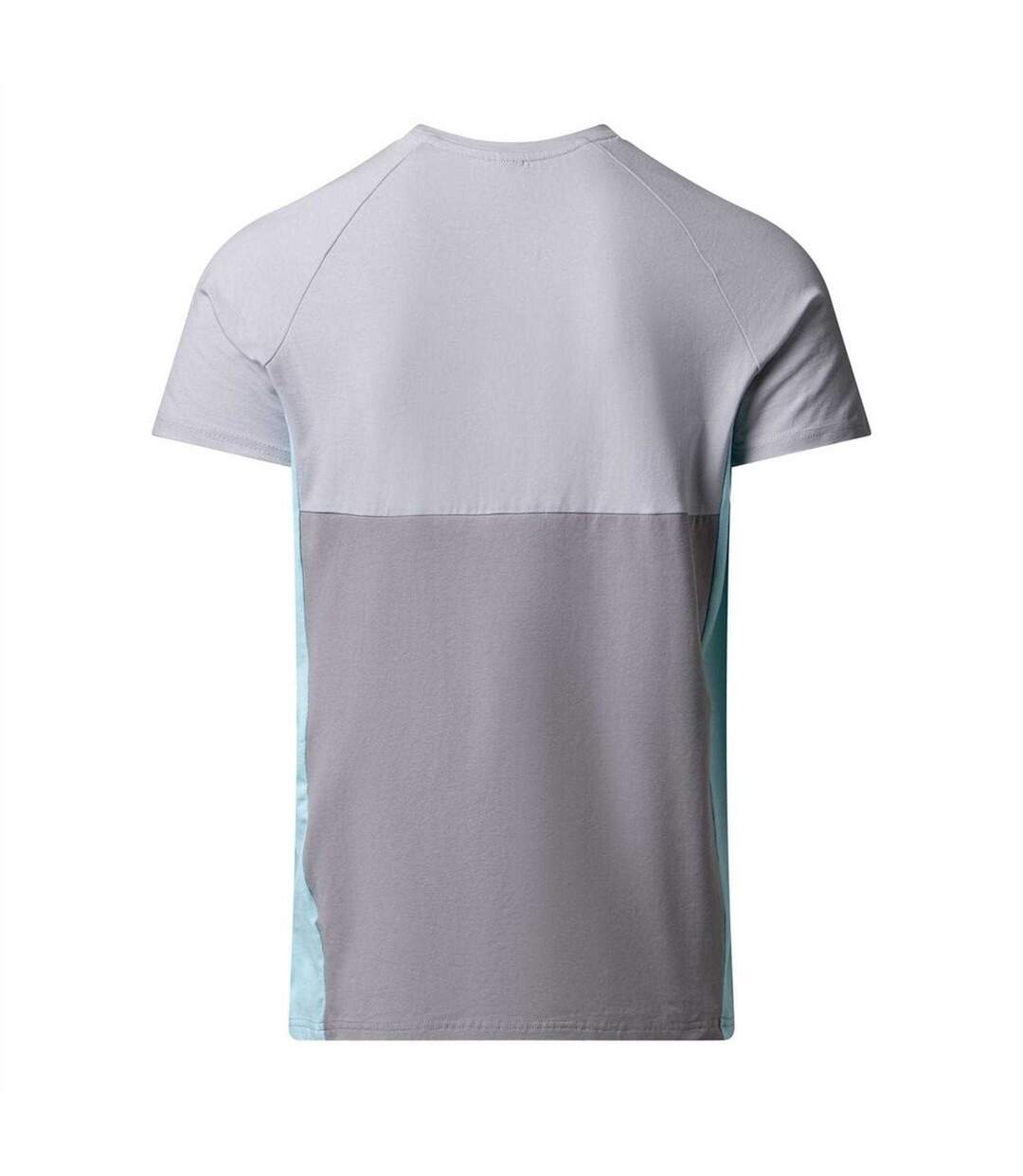 T-shirt Motif/style Panneau Contrasté Homme Gris Pâle Gris Clair Turquoise Pâle Gym King-3