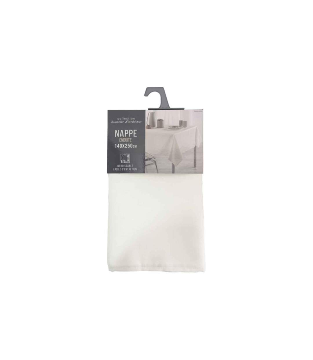 Nappe Chambray Enduite Newton 140x250cm Crème-2