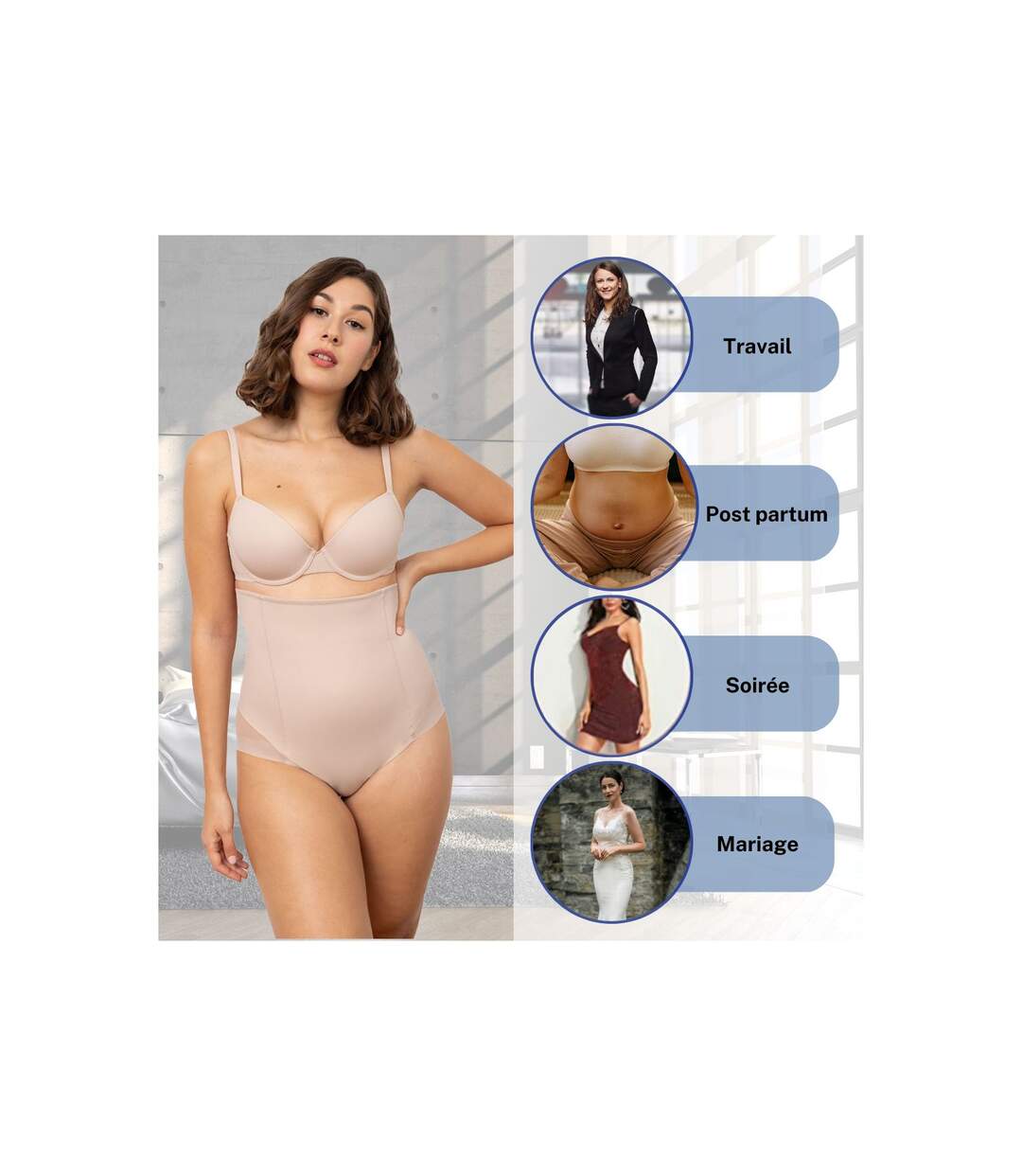 Culotte haute gainante lot de 2-3