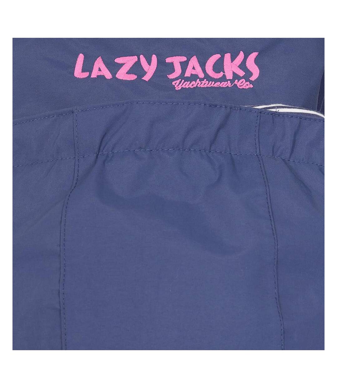 Veste Imperméable Motif/style Pénombre Femme Bleu Marine Lazy Jacks-4