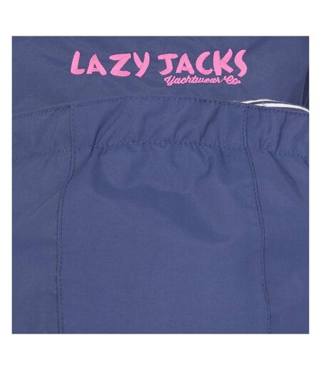 Veste Imperméable Motif/style Pénombre Femme Bleu Marine Lazy Jacks