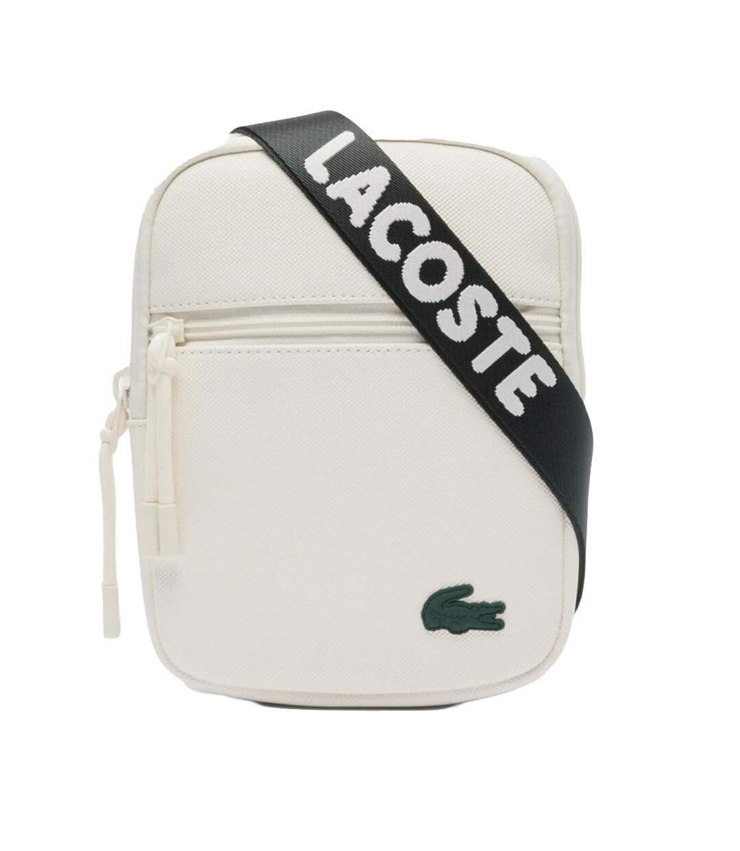 Sacoche blanche homme lacoste flat-1