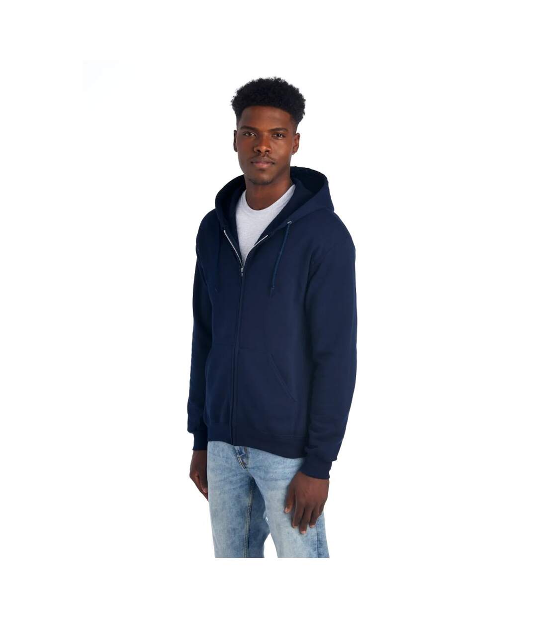 Unisex Adult Nublend Full Zip Hoodie Navy Blue Jerzees-4