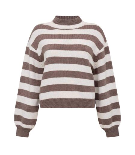 Womens/ladies Larisa Stripe Jumper Taupe Cream French Connection