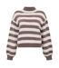 Womens/ladies Larisa Stripe Jumper Taupe Cream French Connection-2
