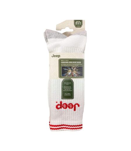 Men's Cushioned Crew Socks - 4 Pack Sport Running Socks