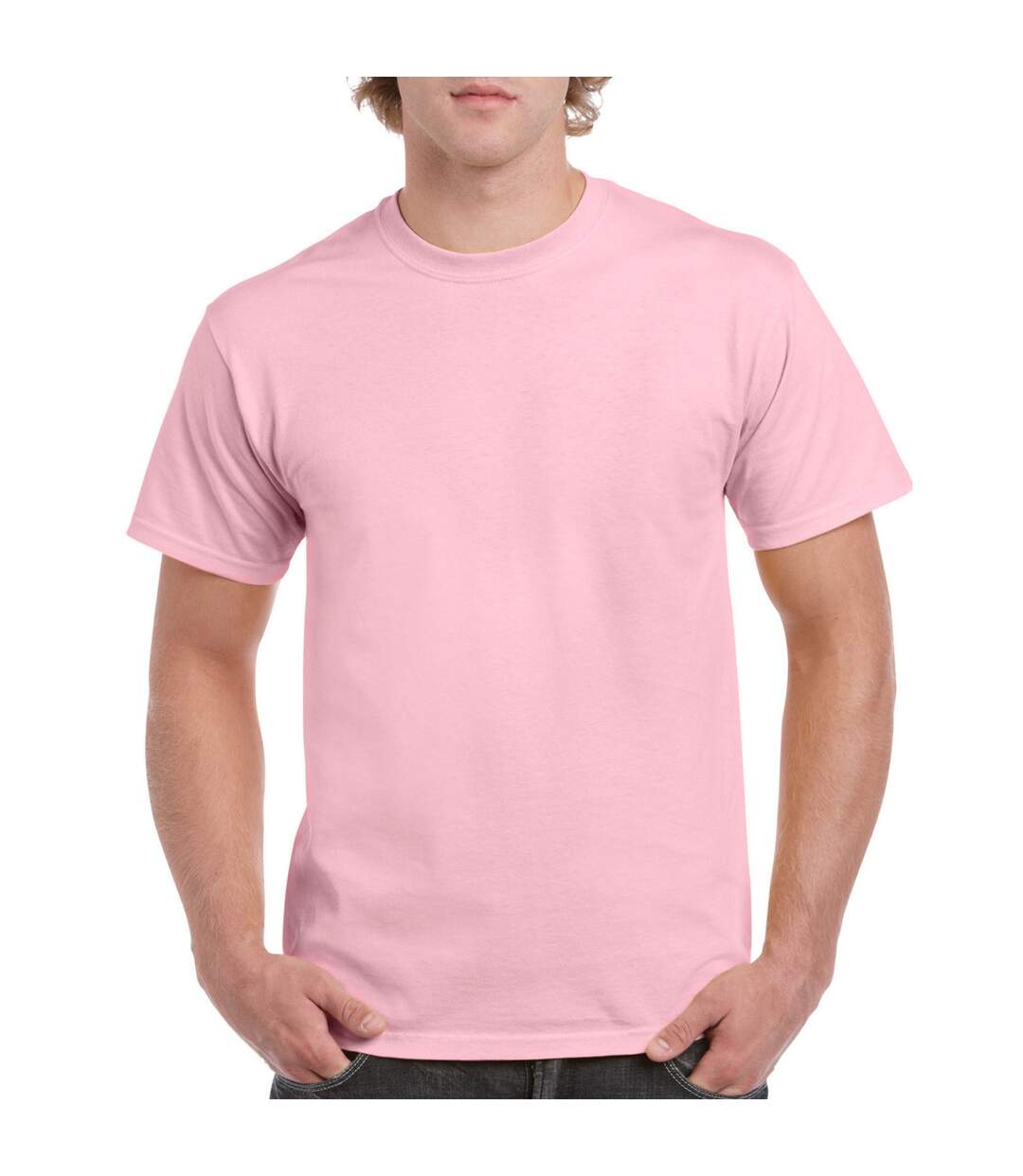 T-shirt Adulte Rose Clair Gildan-1