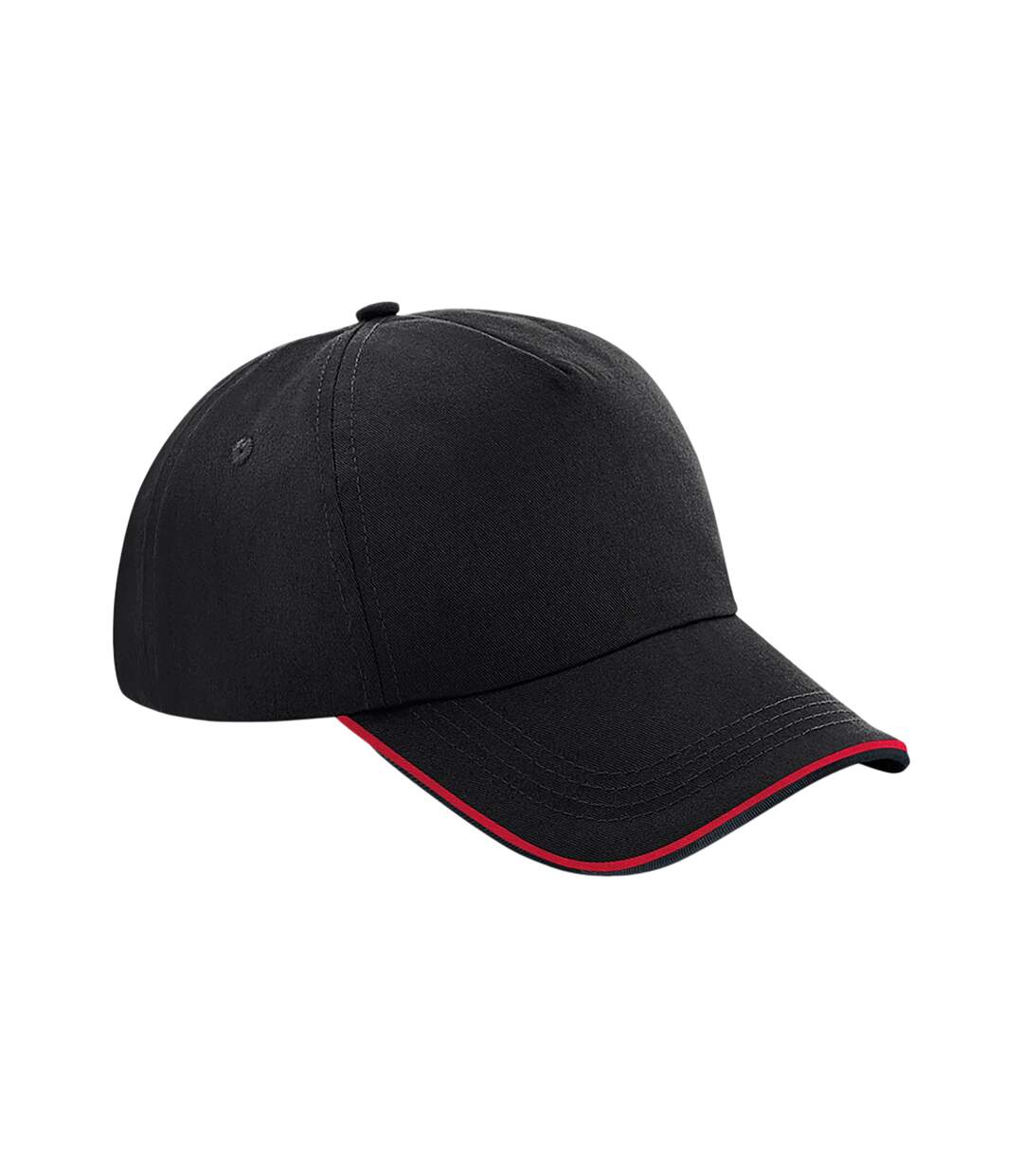 Casquette authentic noir/rouge Beechfield-2