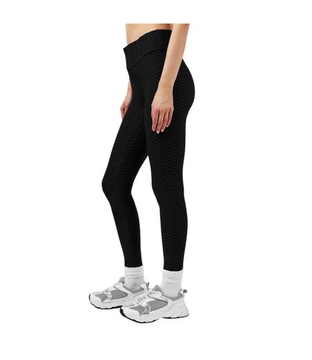 Legging Motif/style Alvéolé Femme Noir Miso