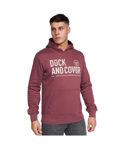 Sweat à capuche hillman homme bordeaux Duck and Cover