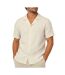 Chemise beige homme paname brothers lin ficelle-1