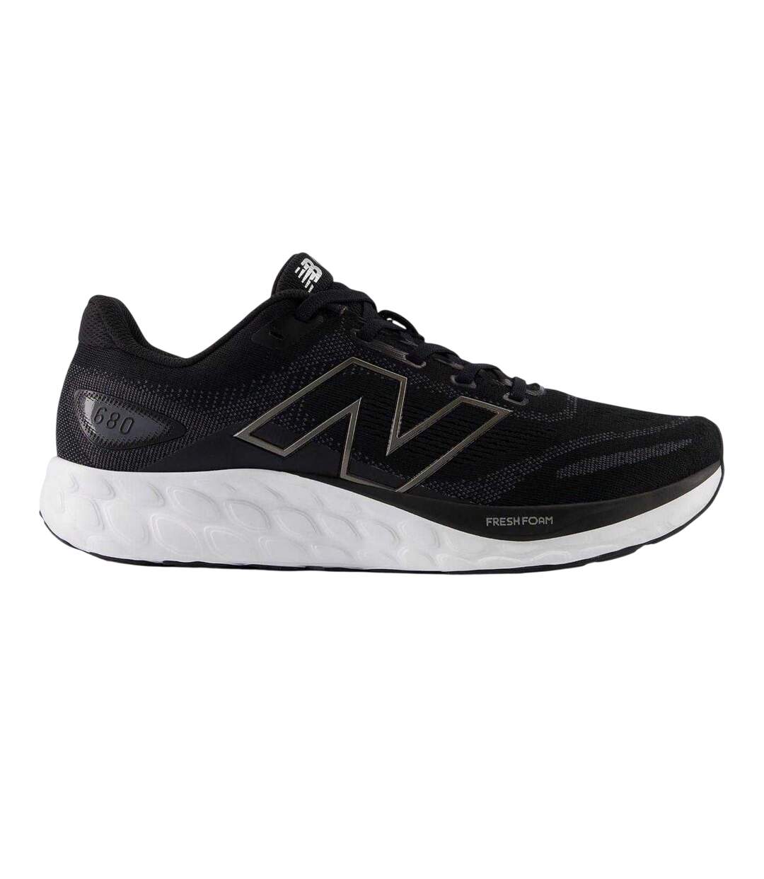 Mens Foam Running Shoes Black White New Balance-1
