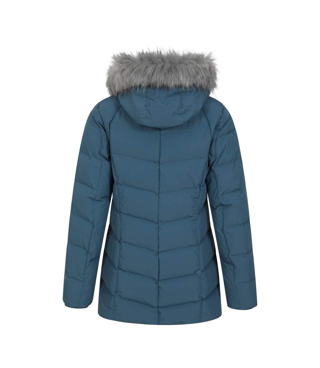 Womens/ladies isla ii long down jacket blue Mountain Warehouse-2
