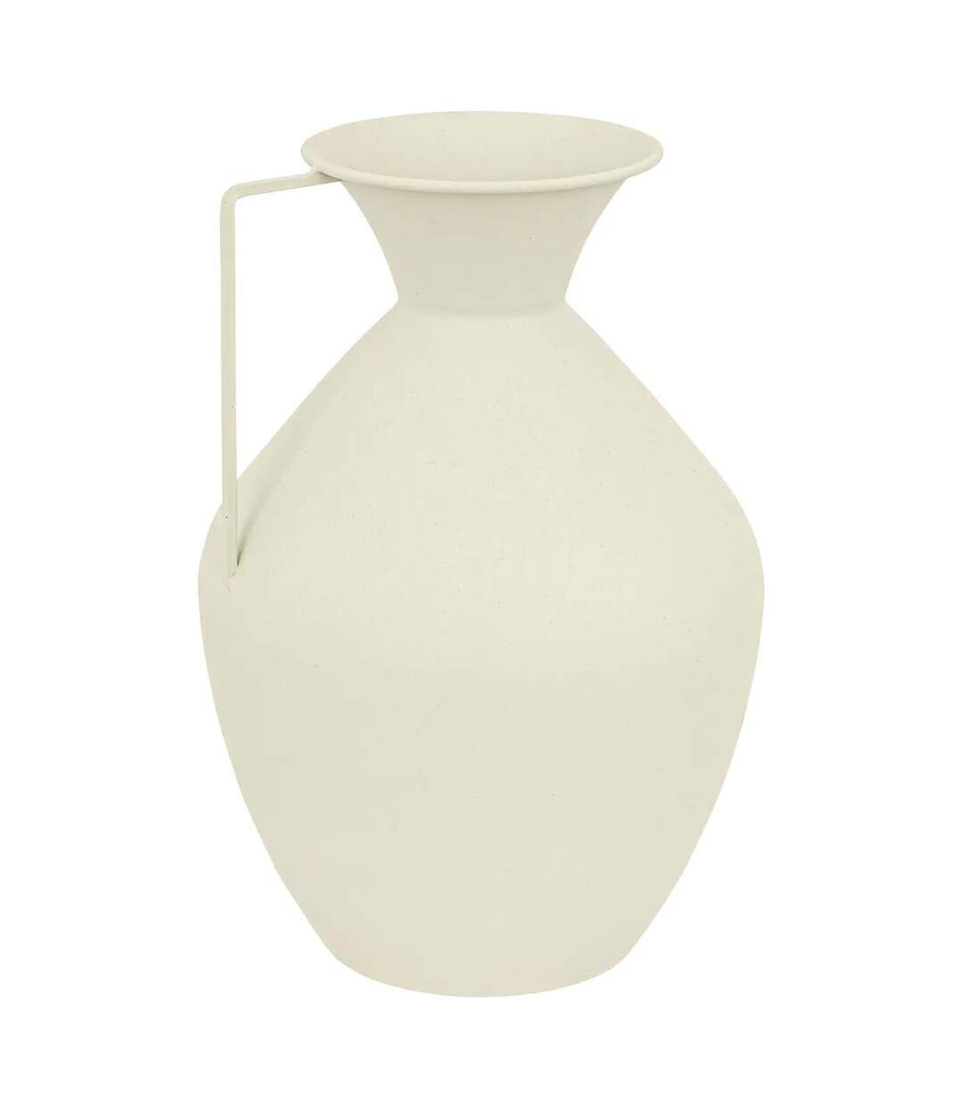 Vase Cruche en Métal Sylvain 36cm Blanc-1