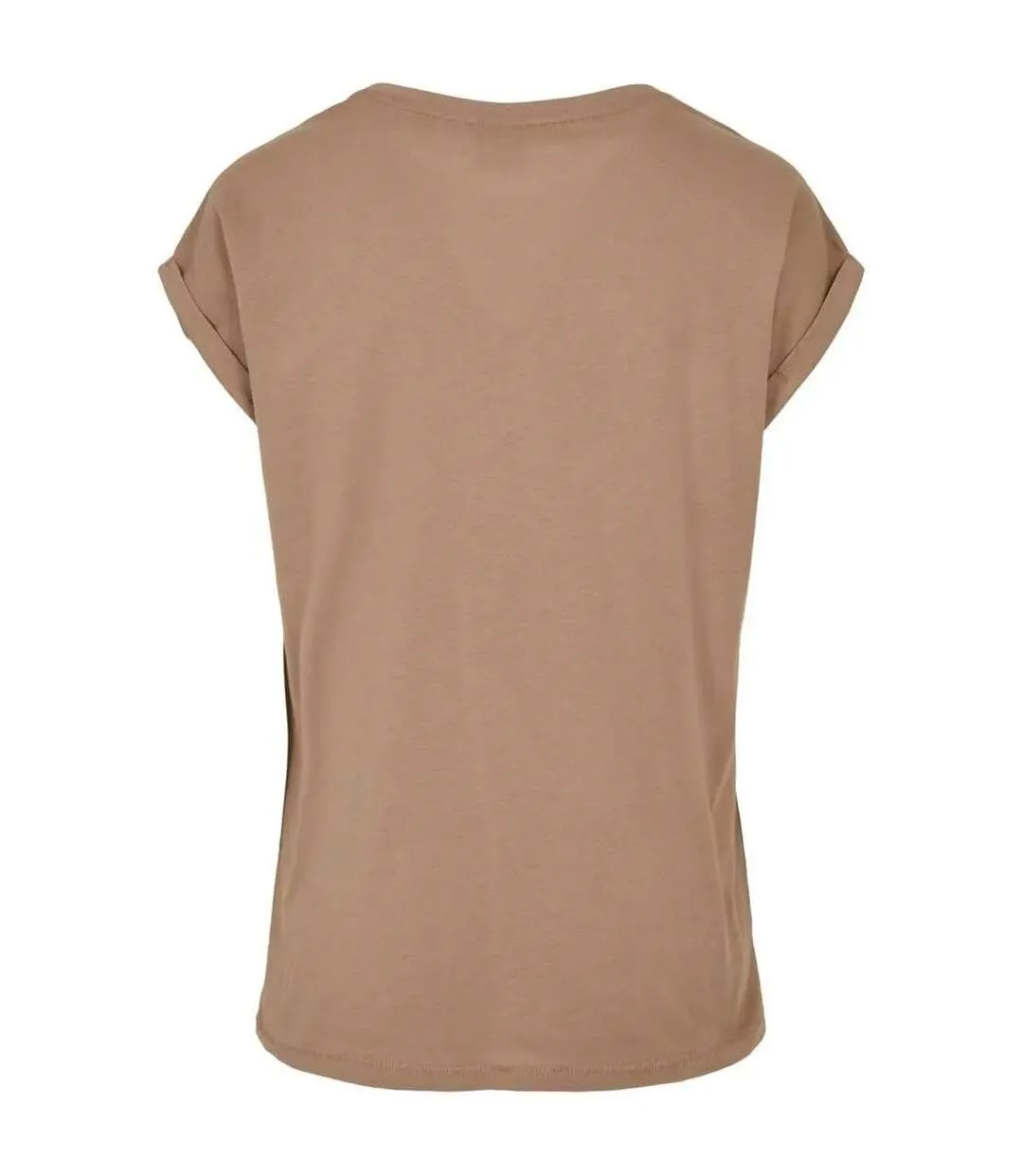 Womens/ladies Extended Shoulder T-shirt Taupe Urban Classics-2