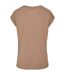 Womens/ladies Extended Shoulder T-shirt Taupe Urban Classics-2
