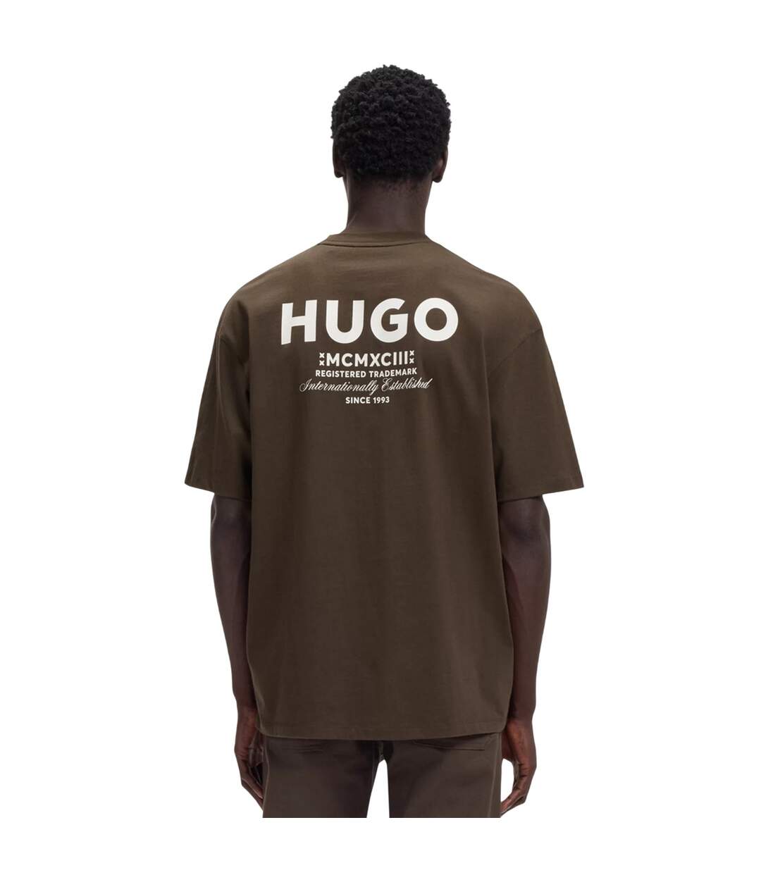 T-shirt Motif/style Imprimé Au Dos Mcmxciii Homme Marron Foncé Hugo-3