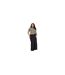 Womens/ladies Leopard Print Cropped Plus T-shirt Leopard Black Brave Soul-1