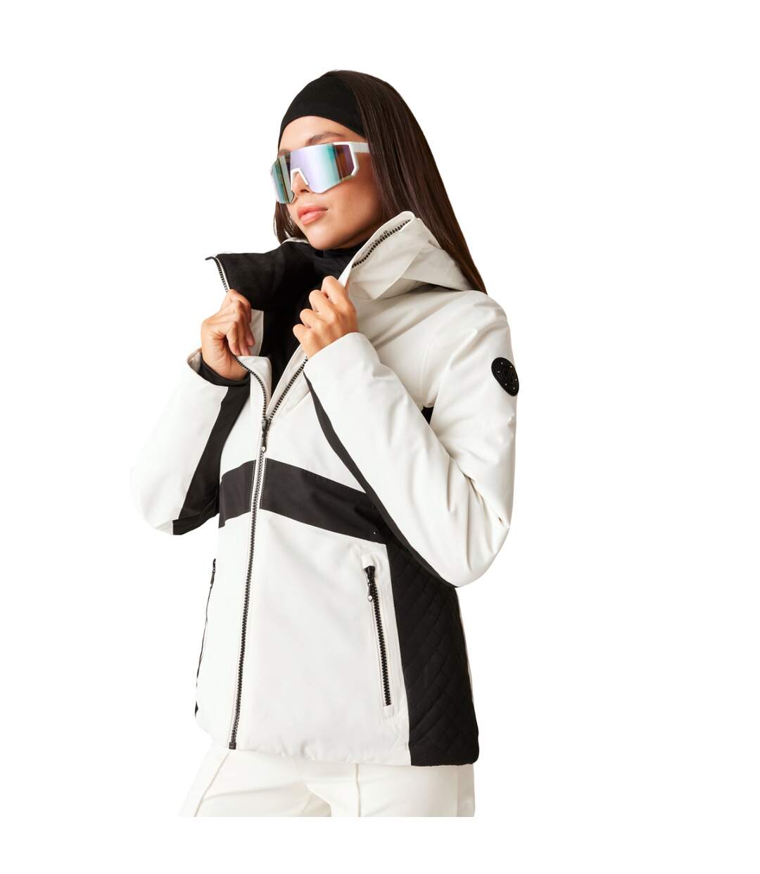 Blouson De Ski Issy Femme Blanc Aigrette Noir Dare 2B-1
