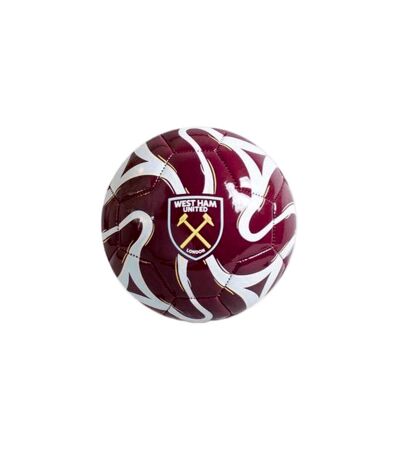West Ham United FC - Ballon de foot COSMOS (Bordeaux / Blanc) (Taille 1) - UTSG22064