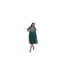 Womens/ladies Sequin Midi Dress Misty Green Deluxe-1