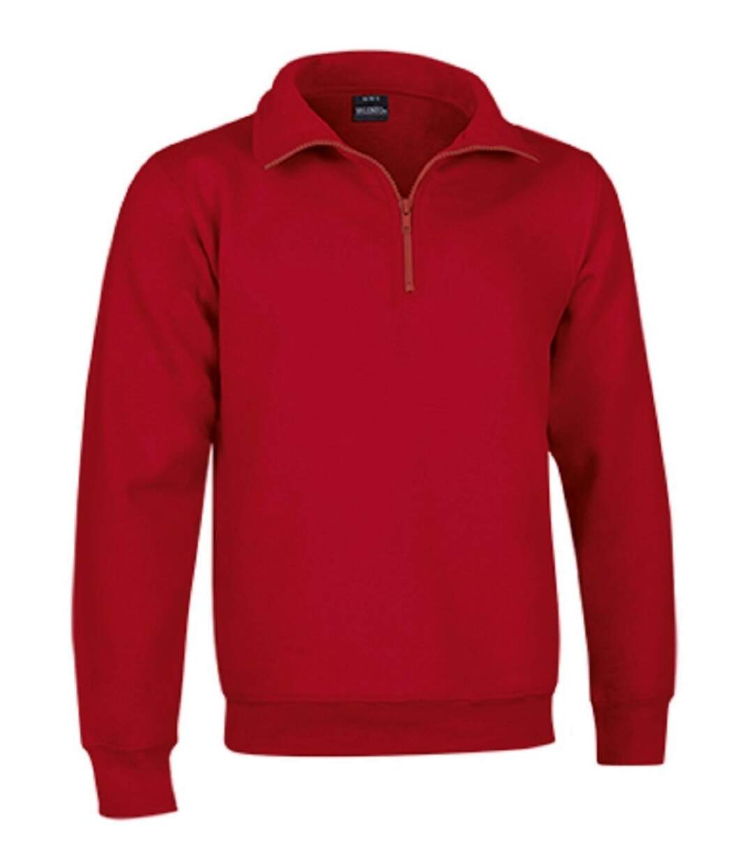 Sweat col camionneur zippé - REF WOOD - rouge lotus