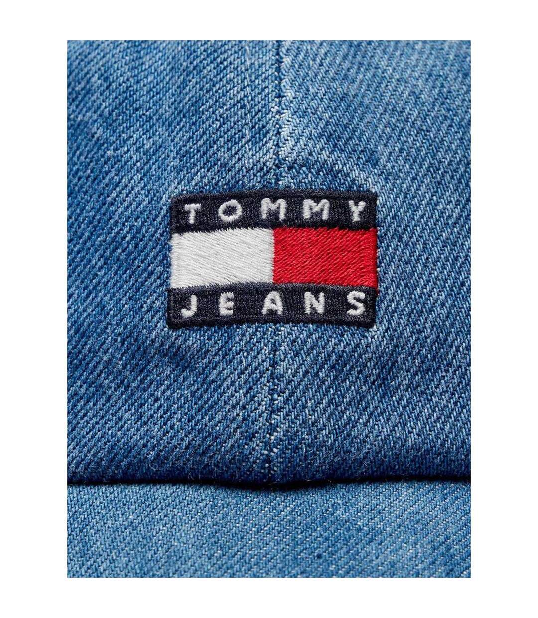 Mens Embroidered Logo Denim Baseball Cap Blue Denim Tommy Jeans-3