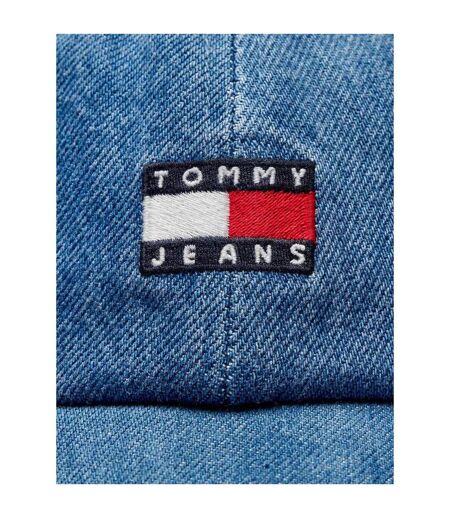 Mens Embroidered Logo Denim Baseball Cap Blue Denim Tommy Jeans