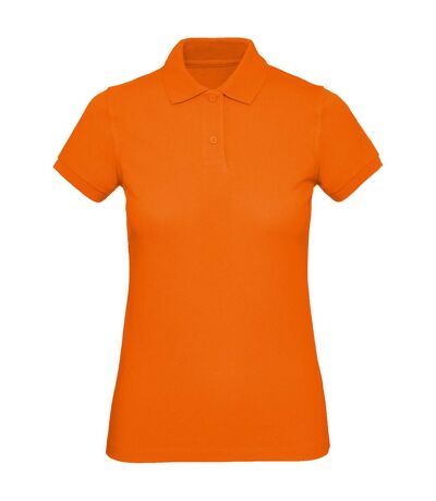 Womens/ladies inspire polo shirt orange B&C