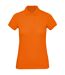 Womens/ladies inspire polo shirt orange B&C