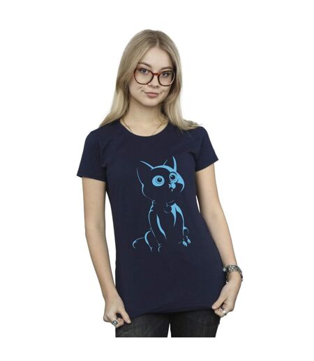 Disney T-shirt en coton Femmes/Ladies Lightyear Sox Cute Stare (Bleu marine) - UTBI29050