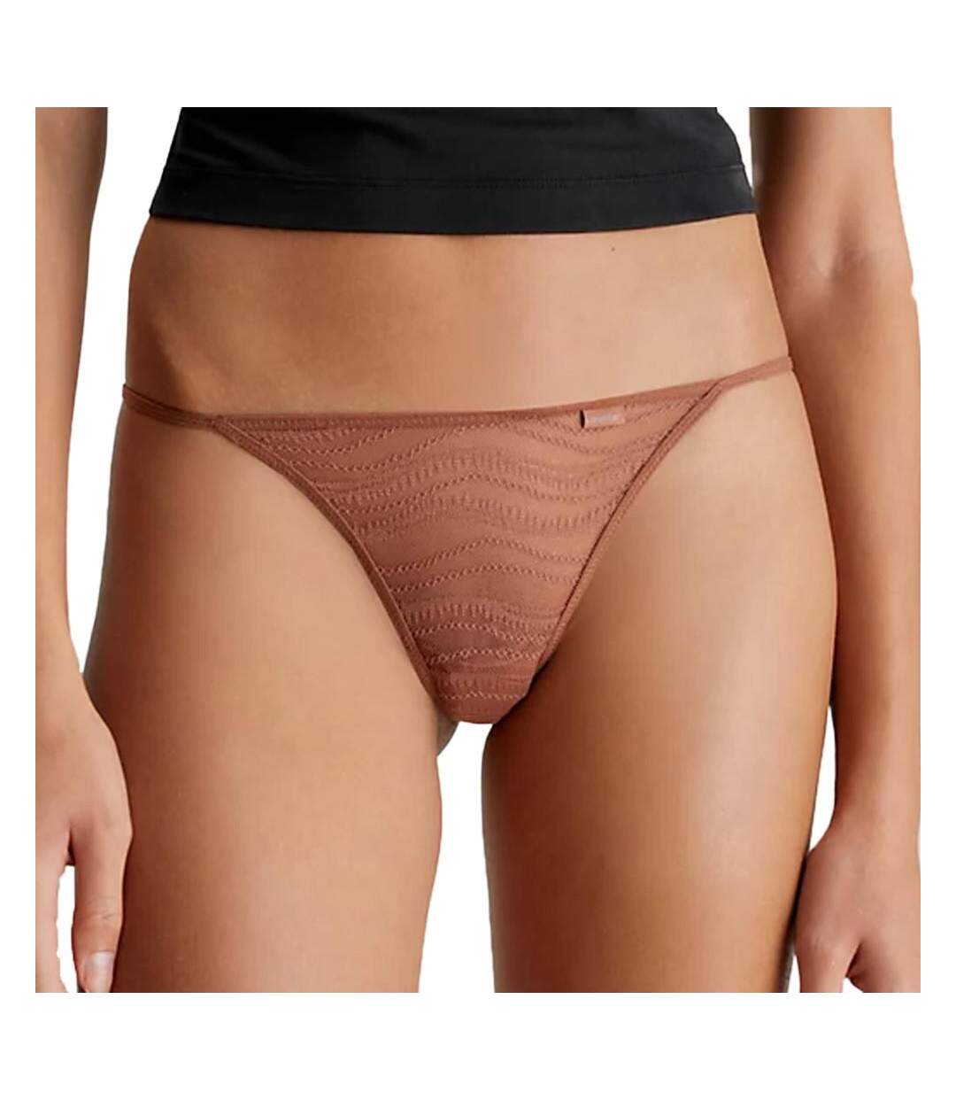 String Marron Femme Calvin Klein Jeans Thong - L