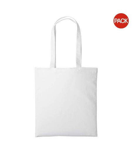 Lot de 2  sacs de courses unis taille unique blanc Nutshell