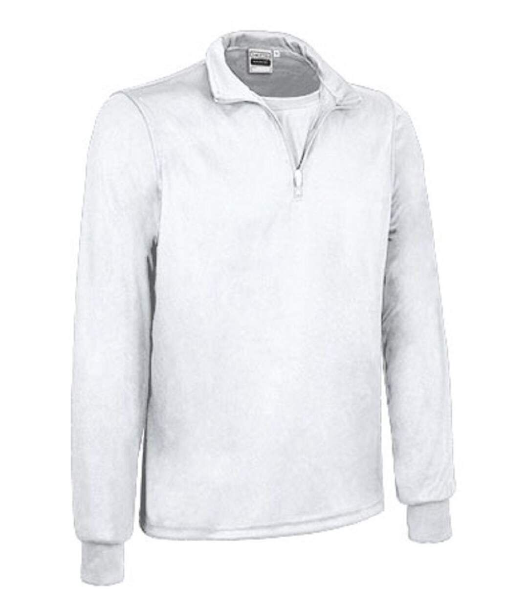 Polo col zippé manches longues - Homme - réf NAIROBI - blanc