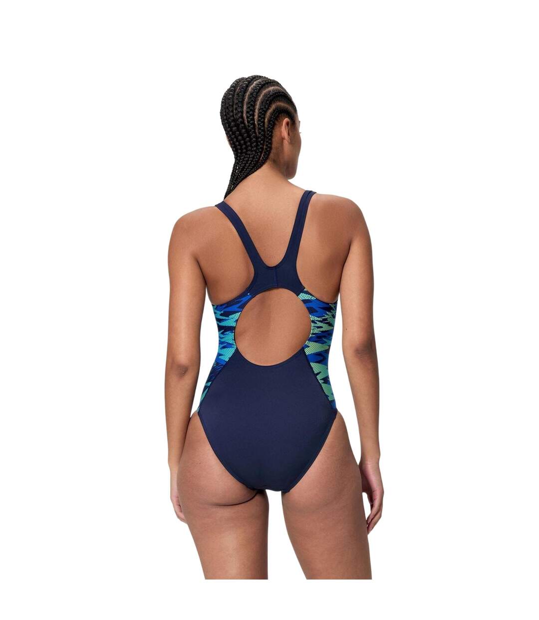 Maillot De Bain 1 Pièce Motif/style Imprimé Hyperbloom Splice Femme Bleu Foncé Bleu Imprimé Speedo-2