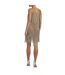 Womens/ladies Diveria Rhinestone Fringe Mini Dress Nude Pink Ted Baker-2