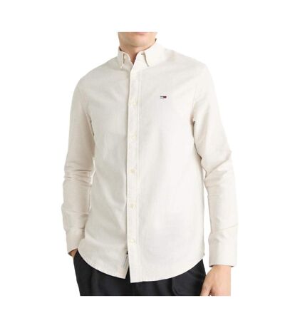 Chemise blanche homme tommy jeans slim stretch oxford - l