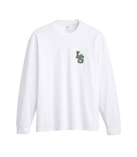 T-shirt Manches Longues Style Classique Homme Blanc Levis