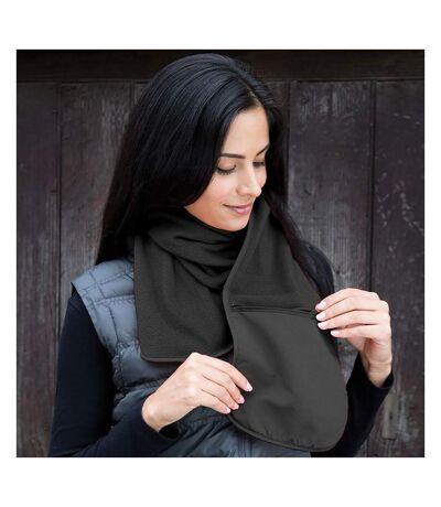 Result Active Anti-Pilling Fleece Winter Scarf With Zip Pocket (Black) (One Size) - UTRW3207