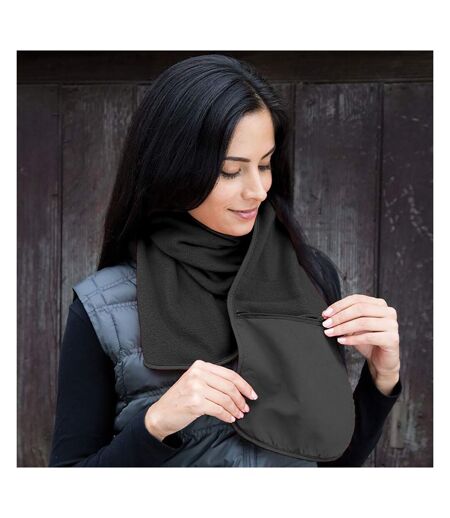Result Active Anti-Pilling Fleece Winter Scarf With Zip Pocket (Black) (One Size)