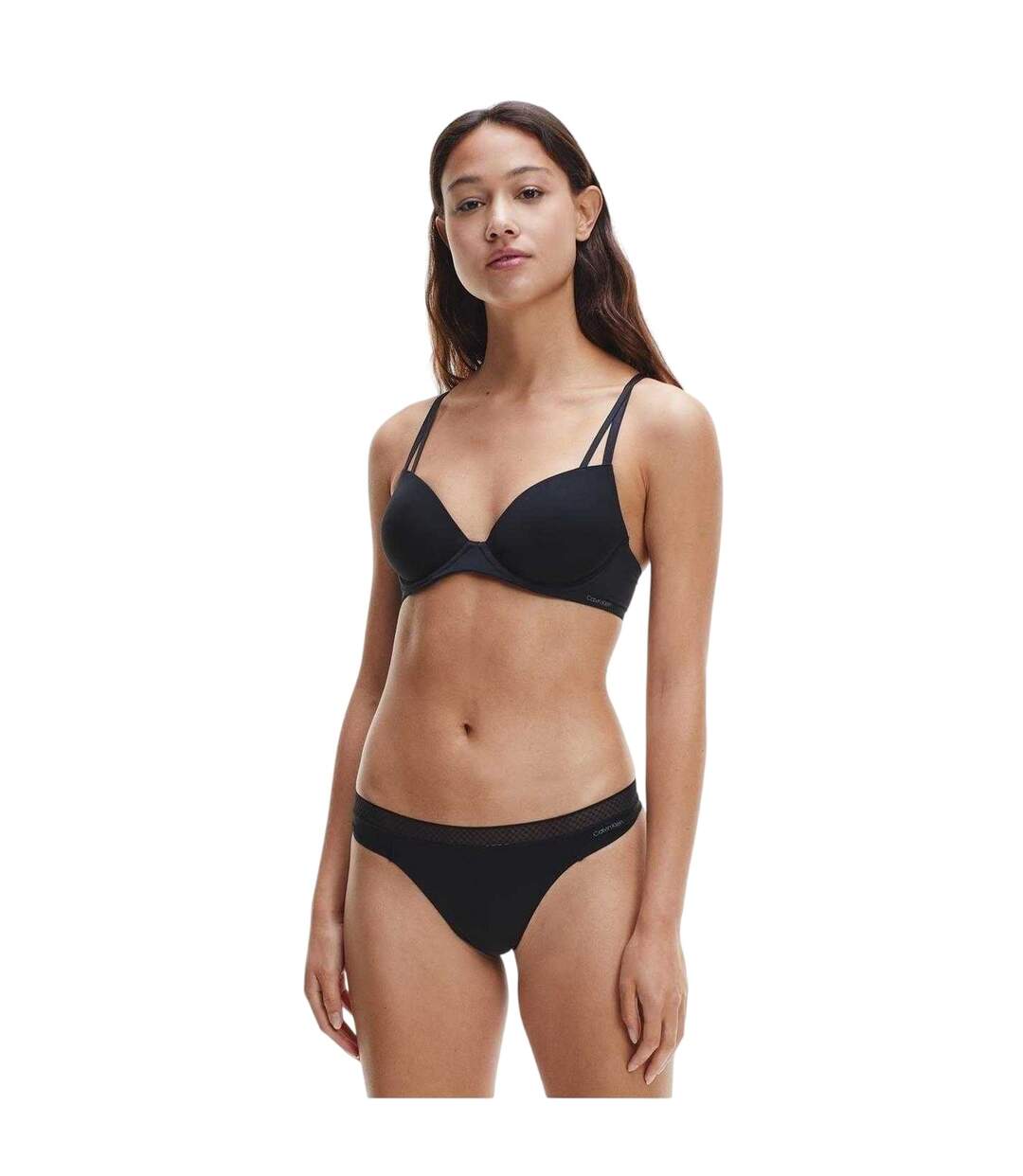 Womens/ladies Demi Underwired Bra Black Calvin Klein-4