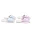OZABI-Pantoufle Mule Femme Pack 2 Paires Tissu Gaufre Bout Ouvert-1